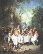 Nicolas Lancret Luncheon Party France oil painting reproduction